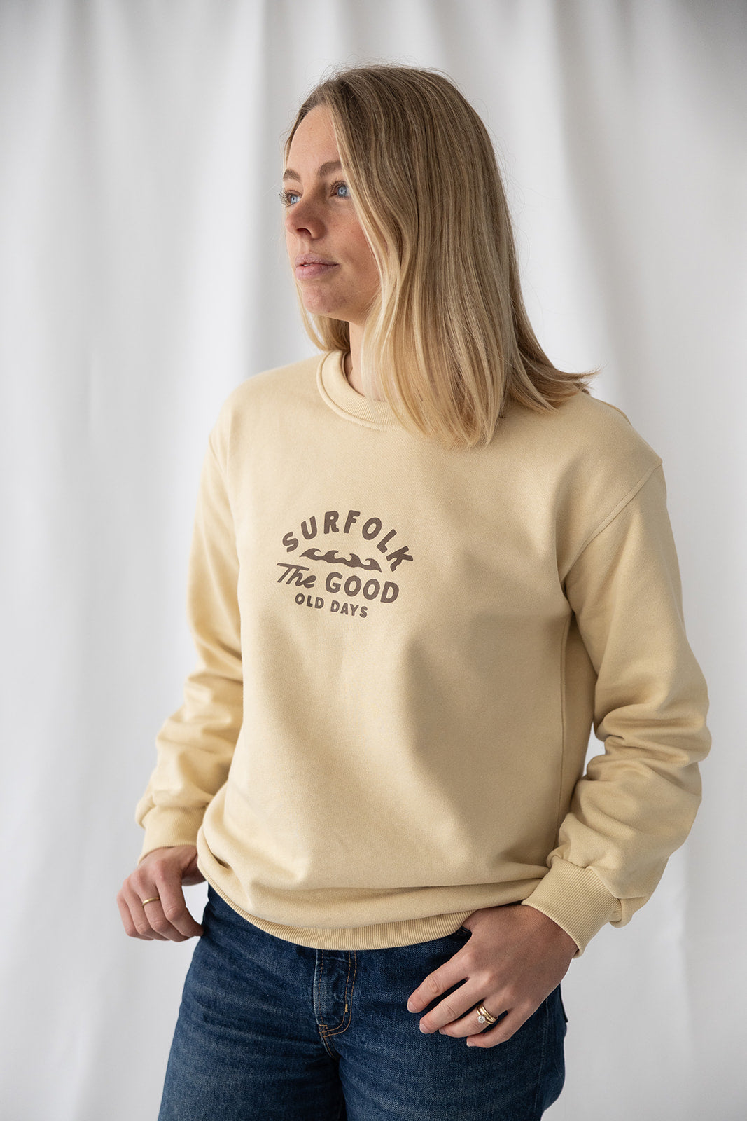 Good Old Days Crew Jumper - Natural